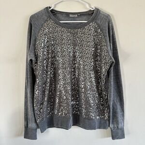 NWOT Y2K New Lyla Gray‎ Pullover Sweatshirt Top Sequins Large Hippie Festival